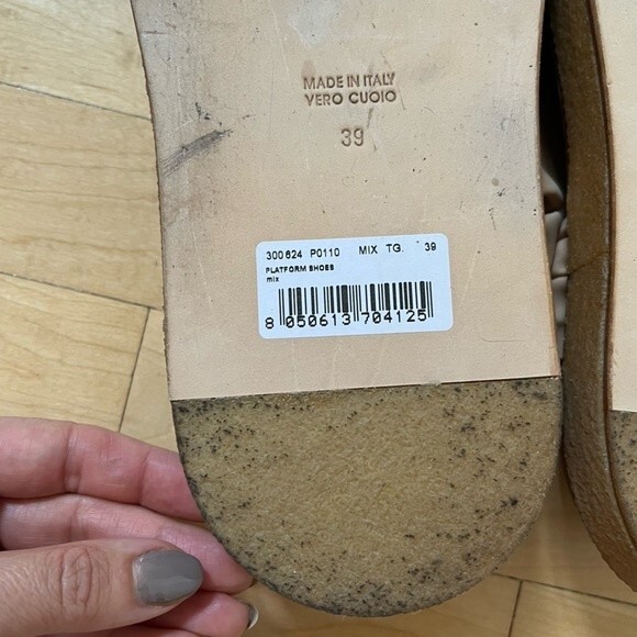 Alysi Leather Platform Shoes 39 NWOB - Picture 13 of 16